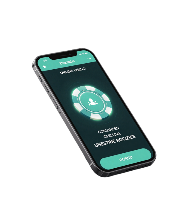 Smartphone mit der Betsson Casino App und t&uuml;rkisem Chip auf dunklem Hintergrund