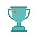 T&uuml;rkises Pokal-Icon als Symbol f&uuml;r den EGR Best native app Award von Betsson